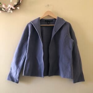 Wool Cardigan Open Front Purple Size 12